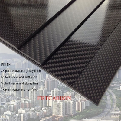 1mm 2mm 3mm Hasta 10mm Hoja de fibra de carbono tejida 3k y personalización con soporte USD