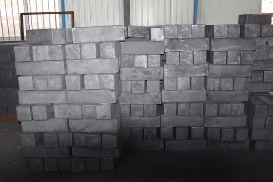 Morfología cristalina Bloques de grafito en escamas con densidad de volumen 1,85 en USD4/Kg