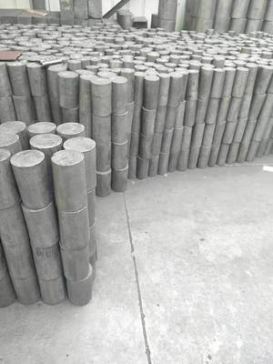 Bloque de grafito moldeado de grano medio y varilla redonda con morfología de cristal de escamas