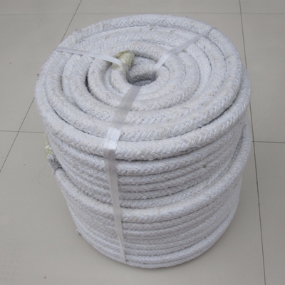 Cuerdas redondas trenzadas de fibra cerámica de 3-60 mm personalizables 6 mm para aplicaciones de temperatura