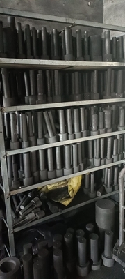 En el interior de revestimiento redondo hexagonal cuadrado engranaje molde de grafito para fundición de cobre o latón