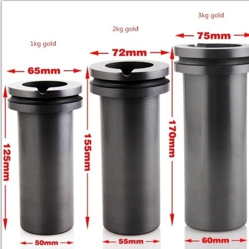 GC-123 100% carbono 1 kg 2 kg 3 kg grafito crisol para fundir oro plata